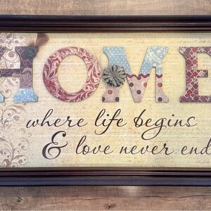 Red and Blue HOME Art & Decals Wall Decor